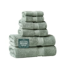 Seed & Stone Ultra-Soft Cotton Bath Towels, with 30% Recycled Cotton, 6-Piece Towel Set, Sage Green