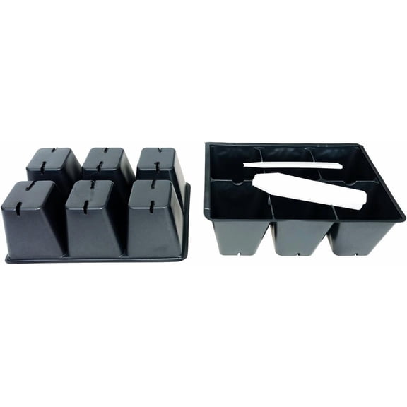 Seed starter trays 100 LARGE CELLS plus 20 cells (20 trays of 6 cells each) + 20 Labels