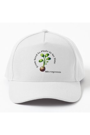 Seed to Plate Microgreens Baseball Cap, Fresh Grower Food Statement Design, Classic Hat