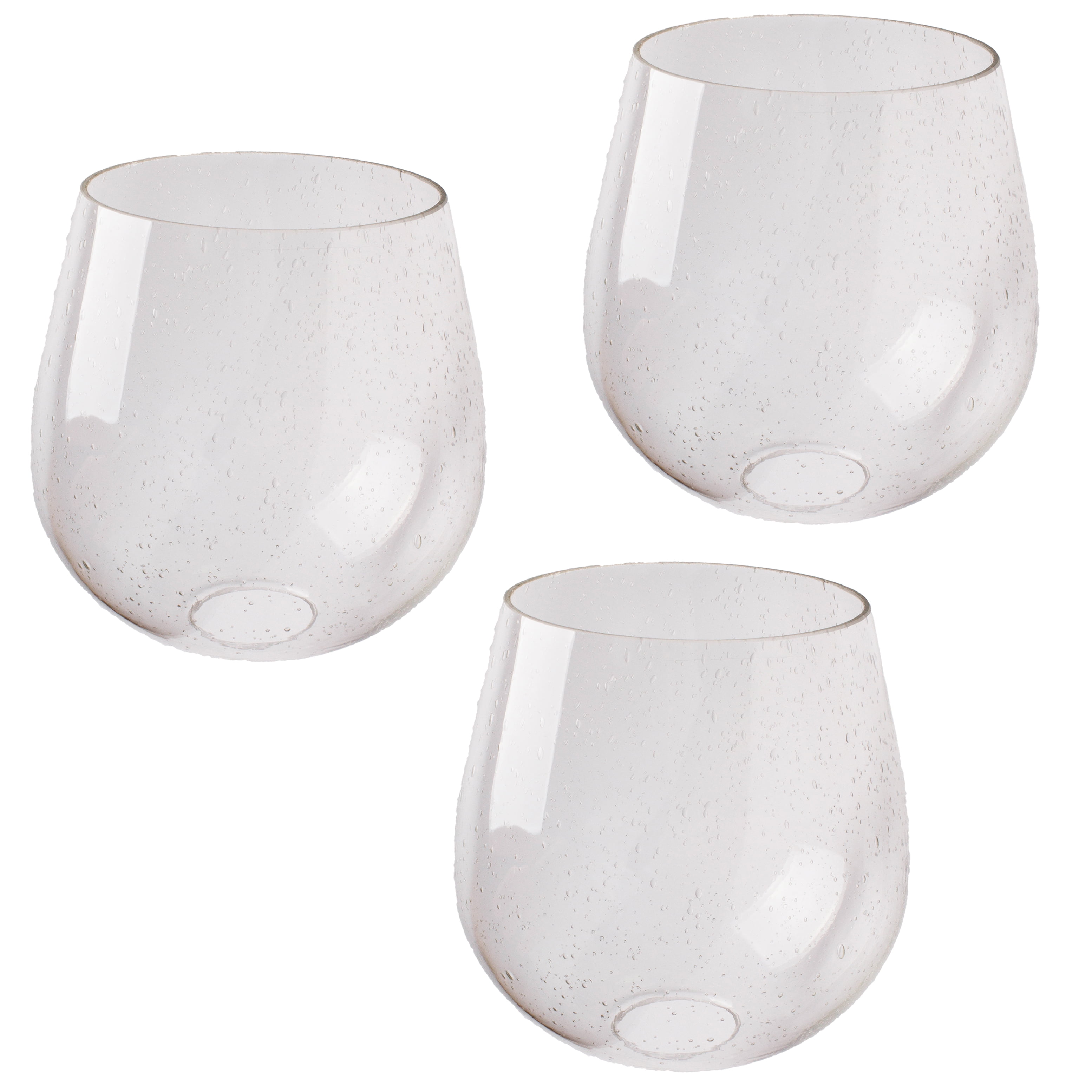 Seeded Bubble Glass Lamp Shade, LEDupdates 3 Pack Clear Globe Seeded Bubble Finish for Light Fixture Glass Replacement