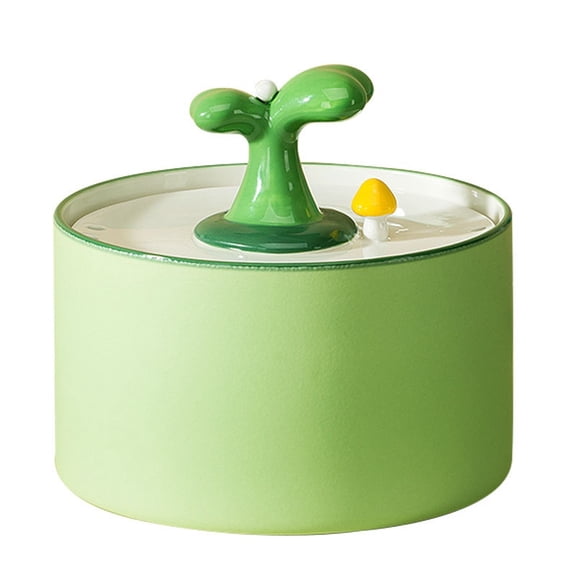 Seedling Ceramic Pet Water Fountain,Detachable Washable Ceramic,Oxygen Circulating Flow