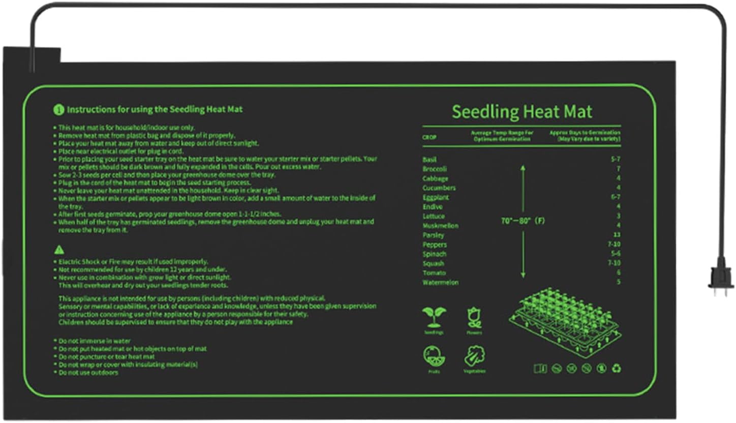 Seedling Heat Mat for Indoor Home Gardening Seed Starting Propagation