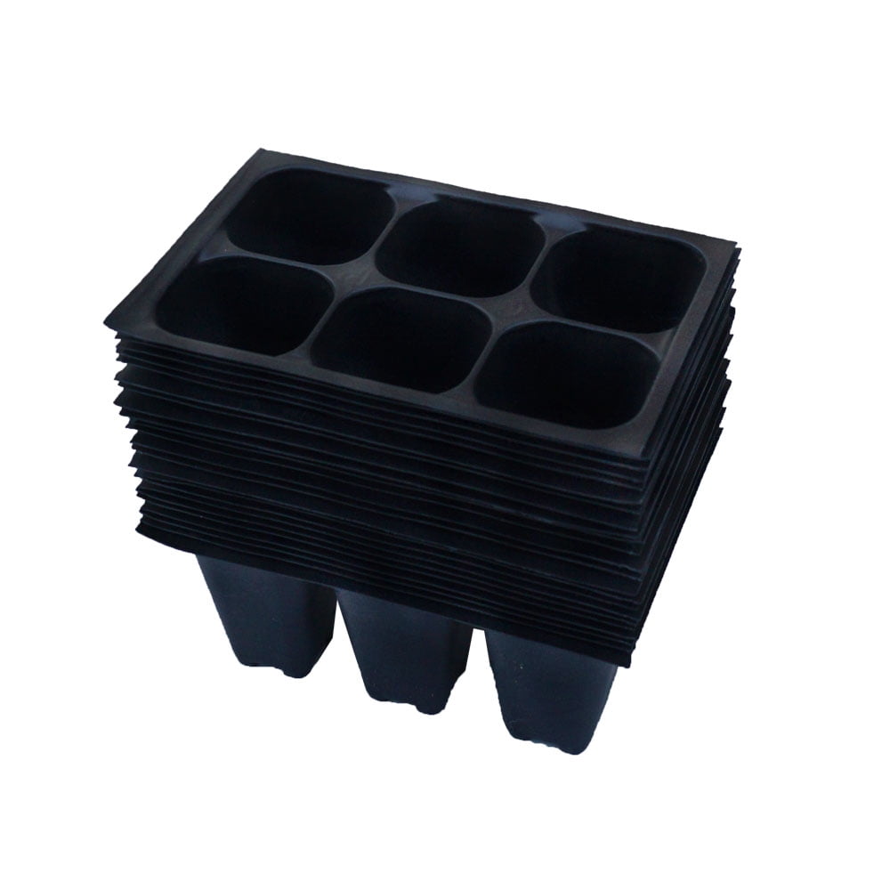 Seedling Starter Trays, 144 Cells (24 Trays - 6 Cells Per Tray ...