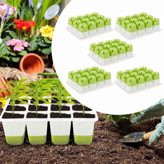 Seedling StarterTrays Silicone Houseplant Growing Trays Set of 5 ...