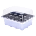 thumbnail image 1 of Seedling Trays Seed Starter Tray, 1-Pack Mini Propagator Plant Greenhouse Grow Kit with Humidity Vented Domes and Base for Seeds' Starting (12 Cells Per Tray, Total 12 Cells), 1 of 7