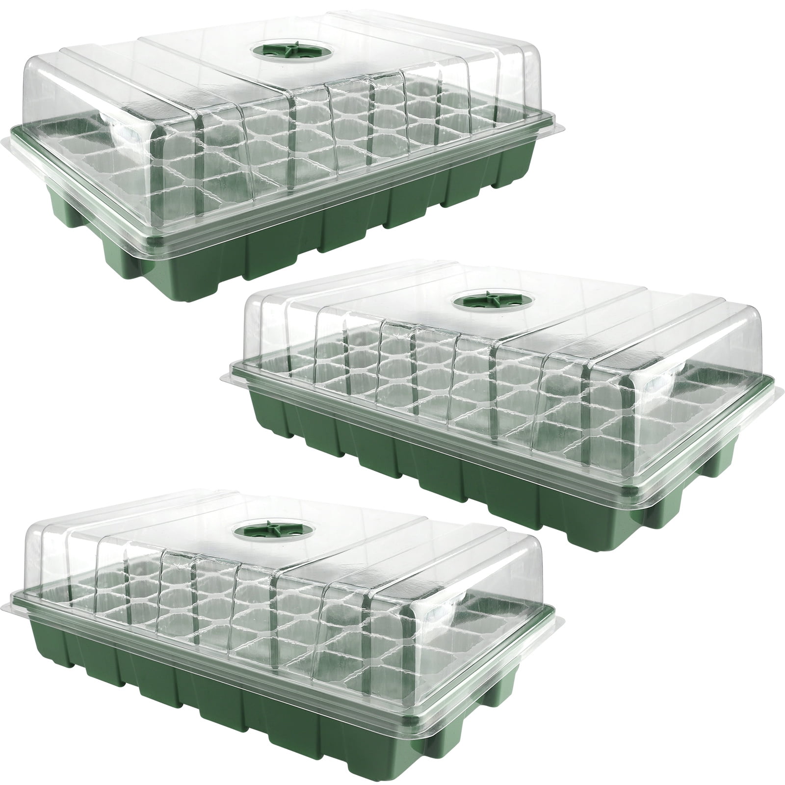 MQFORU Seed Trays,5 Pack 200 Cells Propagator Growing Thicken Seedling