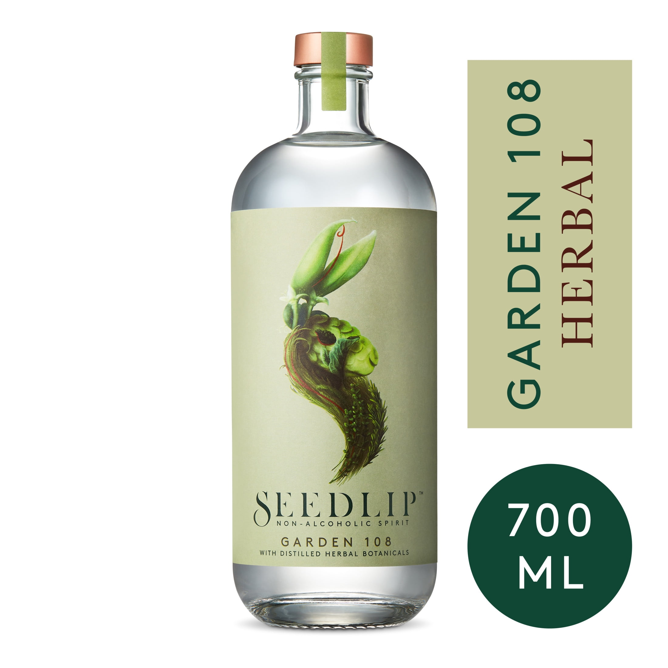 Seedlip Garden 108 Non-alcoholic Spirit, Calorie Free & Sugar Free, 700mL, 0% ABV