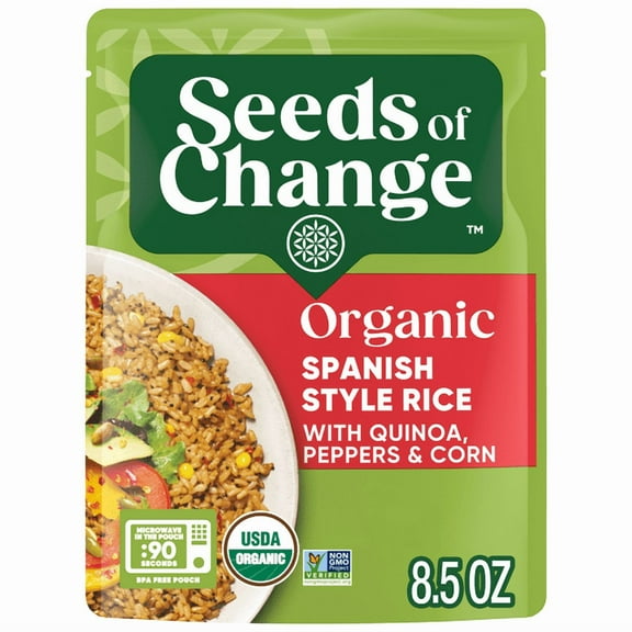 Seeds Of Change Certified Organic Spanish Style Rice 8.5 Ounce Pouch (Pack of 2)