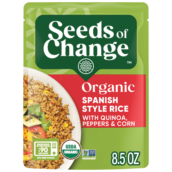 Seeds Of Change Certified Organic Spanish Style Rice 8.5 Ounce Pouch (Pack of 6)