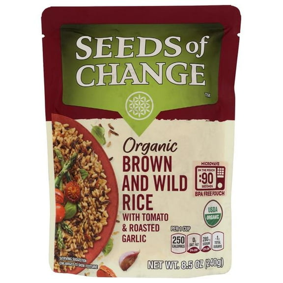 (Price/Case)Seeds Of Change - Rice Brn Wild Tom Gar - Case of 12-8.5 OZ