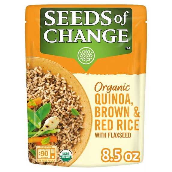 Seeds of Change Organic Quinoa Brown & Red Rice with Flaxseed - 8.5 oz Pack of 3