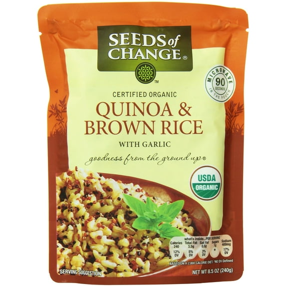 Seeds of Change Quinoa & Brown Rice with Garlic, 8.5 oz, 6 Ct