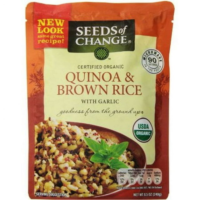 Seeds of Change Quinoa and Brown Rice with garlic , 8.5 Ounce (Pack of