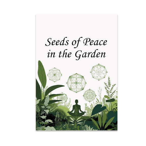 Seeds of Peace in the Garden - Meditation Enthusiast - 13x19 Poster Print