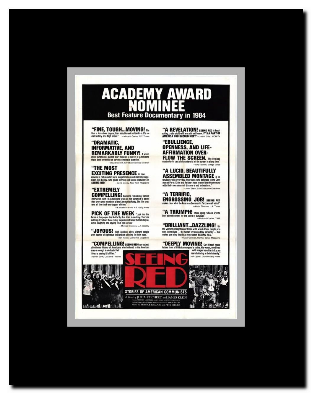 Seeing Red Framed Movie Poster