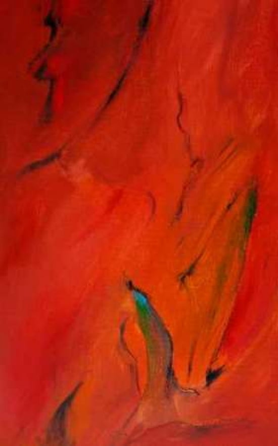 Seeing Red II Canvas Art - Jane Segrest (24 x 36)