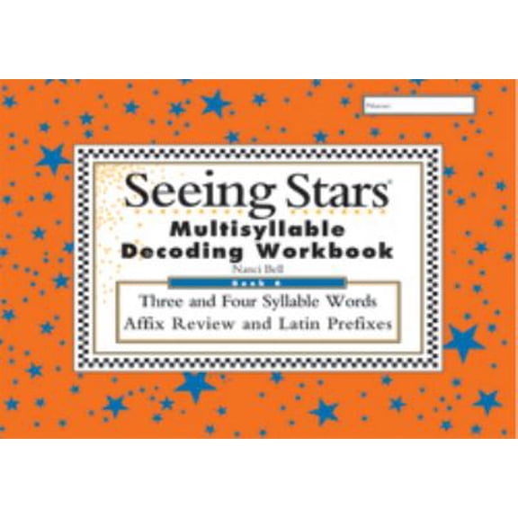 Pre-Owned Seeing Stars Multisyllable Decoding Workbook 6 by Nanci Bell Paperback English
