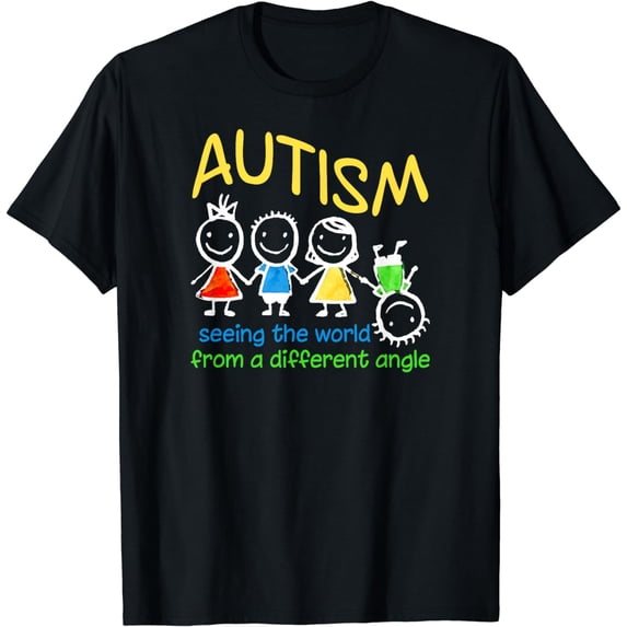 Seeing The World At A Different Angle Autism T-Shirt