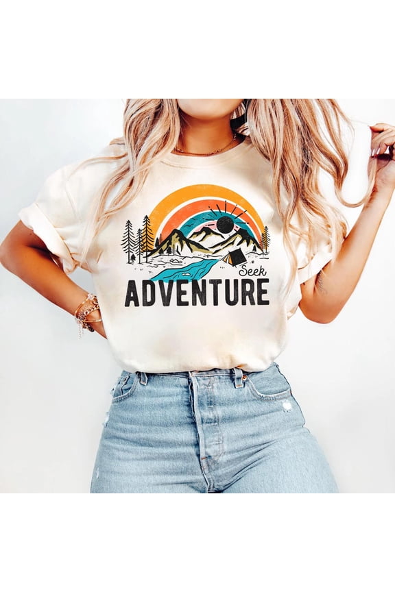 Seek Adventure Shirt, Adventure Awaits T-Shirt, Nature Camp Lover T-Shirt, The Great Outdoors Shirt, Wanderlust Explore More, Travel T-Shirt