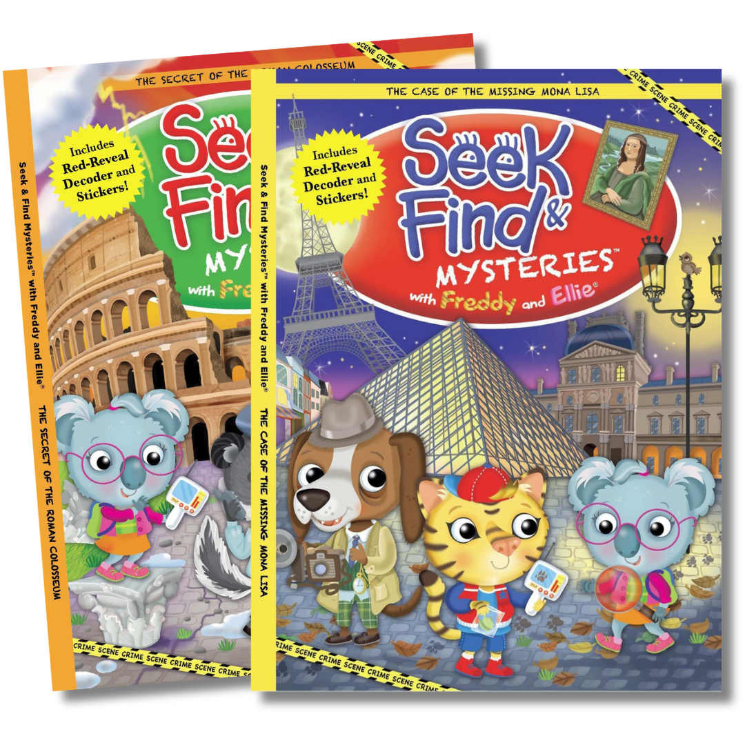 Seek & Find Mysteries 2 Book Set: The Case of the Missing Mona Lisa and The Secret of the Roman Colosseum