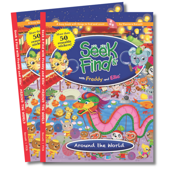 Seek & Find with Freddy and Ellie® Around the World 2 Book Set
