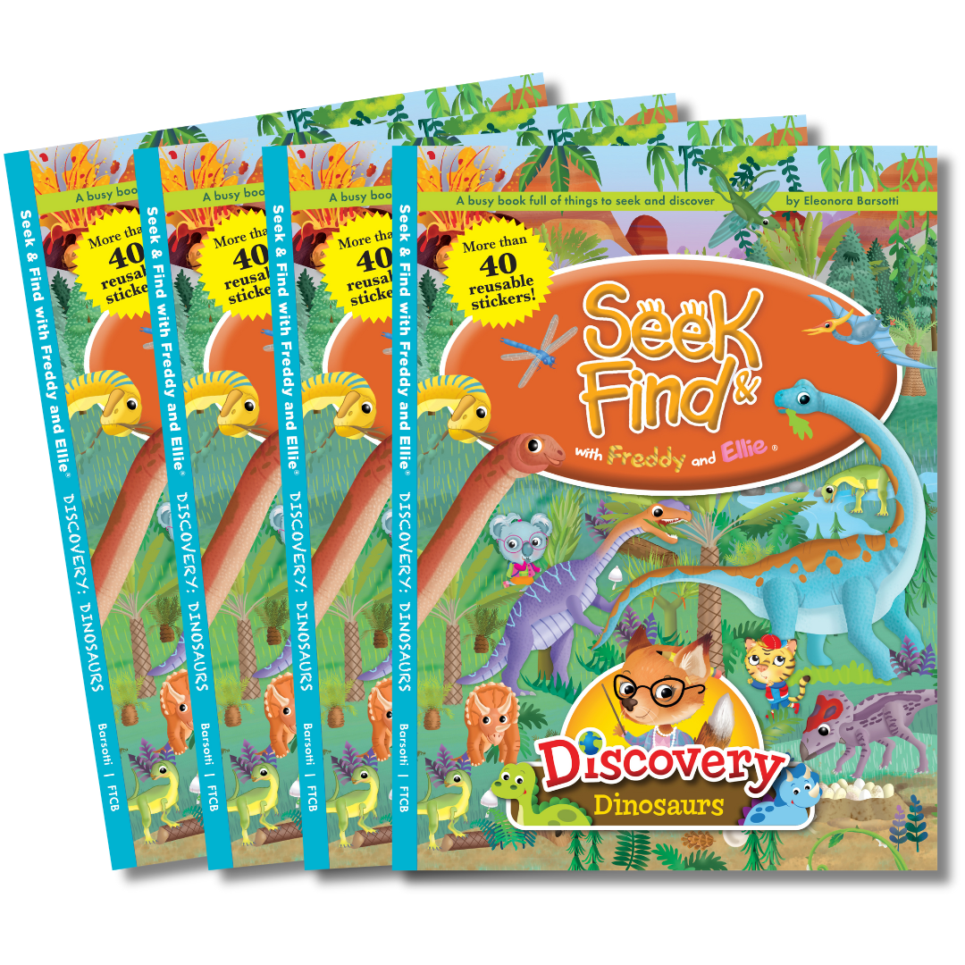 Seek & Find with Freddy and Ellie® Discovery: Dinosaurs 4 Book Set