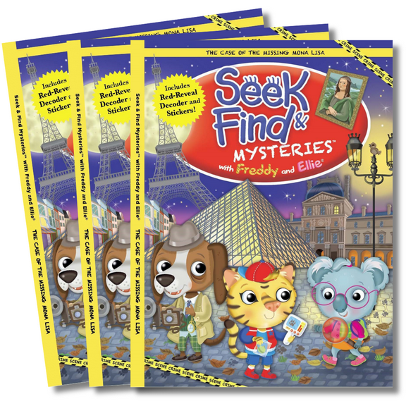 Seek & Find with Freddy and Ellie Mysteries: Mona Lisa 3 Book Set
