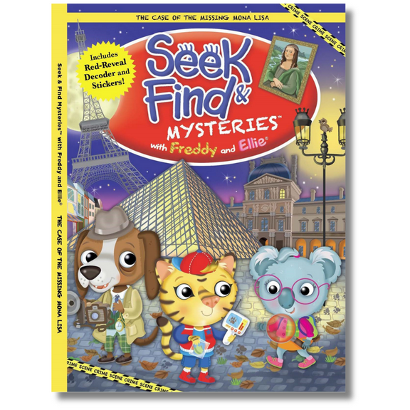 Seek & Find with Freddy and Ellie® Mysteries: The Case of the Missing Mona Lisa, 32 Pages, 1 Book