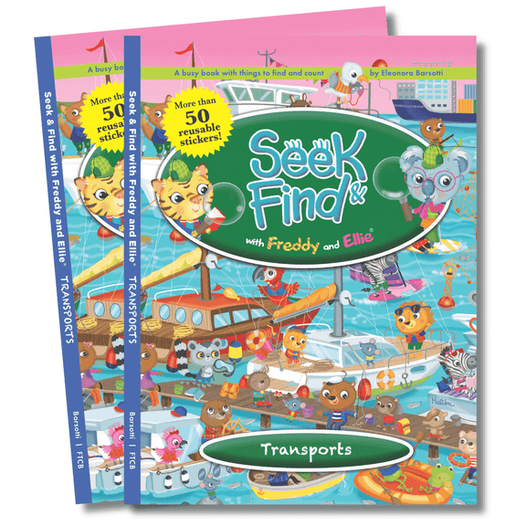 Seek & Find with Freddy and Ellie Transports Book Set, 2 Count