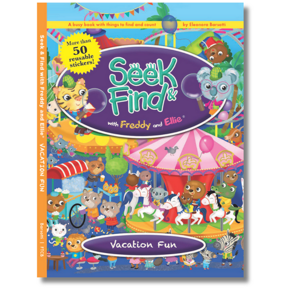 Seek & Find with Freddy and Ellie® Vacation Fun Paperback, 32 Pages, 1 Book