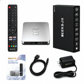 SeekBox 3 Pro External TV Tuner, 4GB RAM + 64GB Storage, Power Cord, Remote Control and User Manual