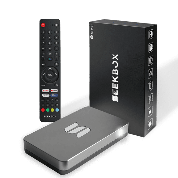 SeekBox 3PRO 4GB RAM 64GB ROM, Android 11.0, 4K Ultra HD, Wi-Fi 6, Gigabit Ethernet, Voice Remote Included