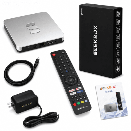 SeekBox 3PRO– 4GB RAM 64GB ROM, Android 11.0, 4K Ultra HD, Wi-Fi 6, Gigabit Ethernet, Voice Remote Included