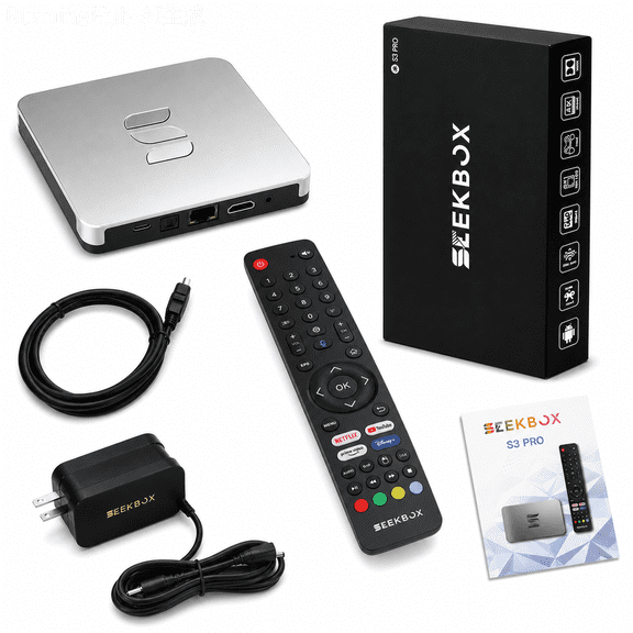 SeekBox 3PRO 4GB RAM 64GB ROM, Android 11.0, 4K Ultra HD, Wi-Fi 6, Gigabit Ethernet, Voice Remote Included