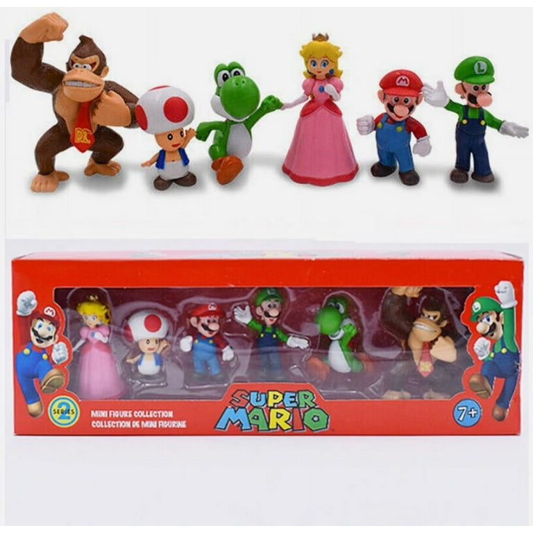 SeekFunning Super Mario 6 pcs Collectible Toy Set: Yoshi
