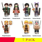 SeekFunning 7PC Mini Building Blocks Demon Slayer Figure,Assembling Statue Toys,Suitable for Collection and As a Gift-New style