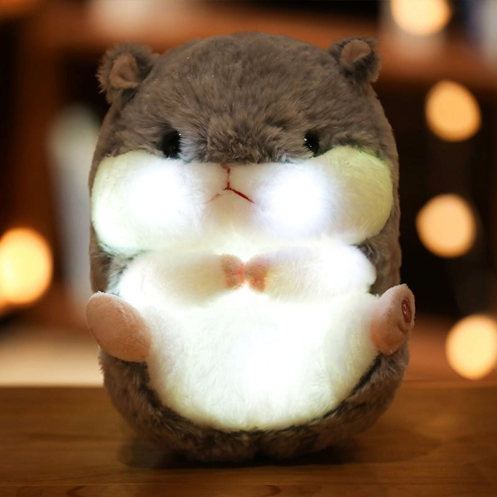 SeekFunning 9.8 inch Light up Hamster Stuffed Animal, LED Hamster Soft