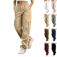 thumbnail image 1 of SeekIslan Women's Cargo Pants with Pockets Baggy Joggers High Waist Pants for Casual Streetwear, 1 of 9