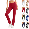 thumbnail image 1 of SeekIslan Women's Straight Leg Yoga Pants High Waist Workout Pants with Side Pocket for Gym and Daily, 1 of 9