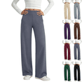 thumbnail image 1 of SeekIslan Women's High Waist Straight Wide Leg Yoga Pants with Pockets for Workout, 1 of 8