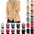 thumbnail image 1 of SeekIslan Women's Sweaters with Button Down Crew Neck Long Sleeve Pockets Knit Cardigan, 1 of 5