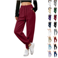 thumbnail image 1 of SeekIslan Womens Relaxed Joggers Drawstring High Waist Cuffed Pants with Pockets for Running Travel, 1 of 1