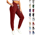 thumbnail image 1 of SeekIslan Womens Relaxed Joggers Drawstring High Waist Cuffed Pants with Pockets for Running Travel, 1 of 1