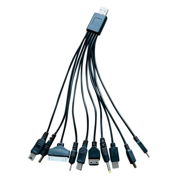 SeekLGT 10 in 1 USB Multi Charging Cable Multi-Port Phone Charger Compatible with Bluetooth Earphones Speakers MP3 Players