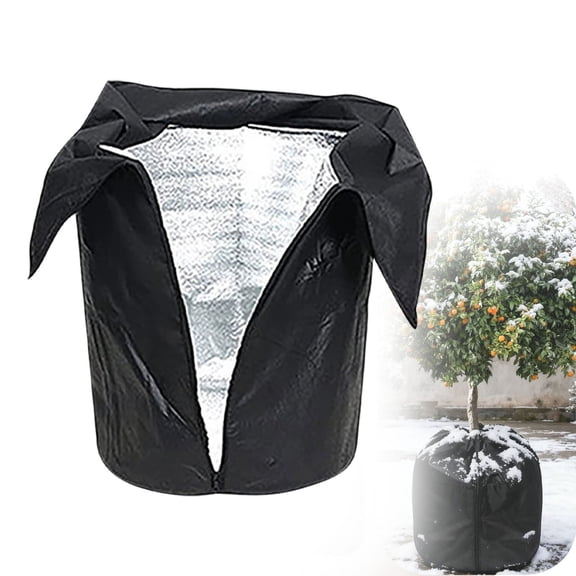 SeekLGT 39in Large Plant Winter Cover Bags with Zipper Drawstring Reusable Frost Protection for Outdoor Potted Shrubs Trees Roses Garden Pots