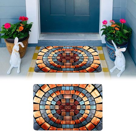 SeekLGT 3D Optical Illusion Brick Rug 23.6x71.6 Inch Non-Slip Area Rug Bottomless Hole Design Modern Living Room Bedroom Entryway Mat Floor Decor