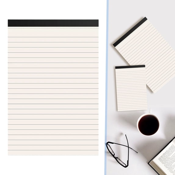 SeekLGT A5 Lined Notepad 80 Sheets Thick Writing Paper Easy Tear Off Ruled Legal Pad with Cardboard Backing for Office and Study