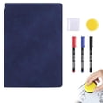 thumbnail image 1 of SeekLGT A5 Reusable Whiteboard Notebook Portable Dry Erase Board with 3 Pens and 1 Cleaning Cloth for Home Office and School 9.5in x 6.6in Black 1 Set, 1 of 9