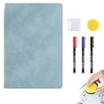 thumbnail image 1 of SeekLGT A5 Reusable Whiteboard Notebook Portable Dry Erase Board with 3 Pens and 1 Cleaning Cloth for Office and School 9.5in x 6.6in Black 1 Set, 1 of 9