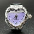 thumbnail image 1 of SeekLGT Adjustable Watch Ring Real Timepiece Jewelry Silver Vintage Chunky Fashion Statement Ring for Women Men, 1 of 4